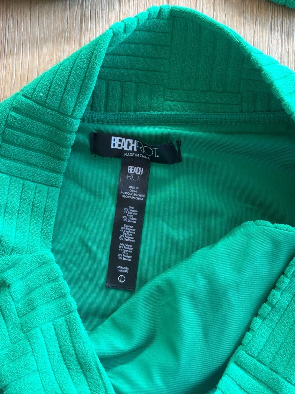 Beach Riot Emerald Green Ribbed Two-Piece Bikini - Picture 2 of 3